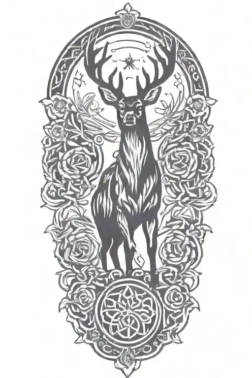 Celtic Deer Silhouette