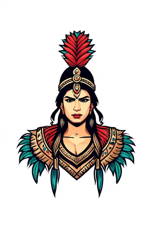 Taino Warrior Princess Head Side Pro Wrestling