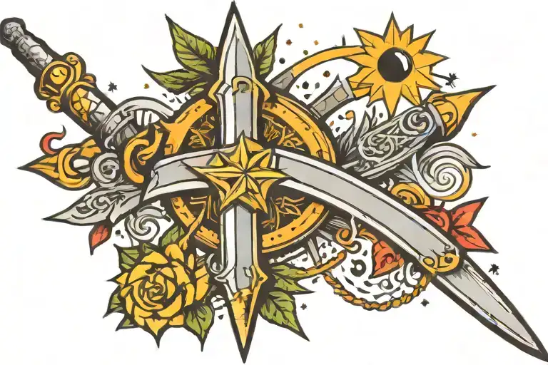 A Sword Thats Pointing At A Star