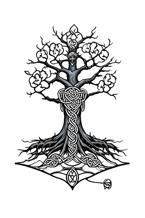 Celtic God Dian Cecht And Tree Of Live