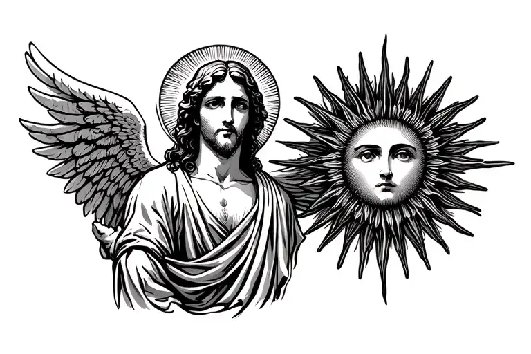 Angel Gabriel With Sun