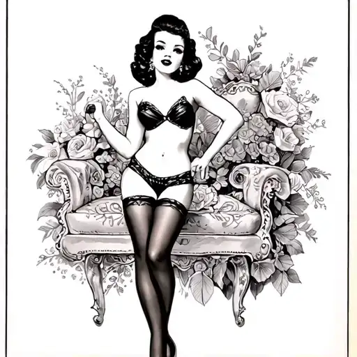 Pinup Girl Pantyhose Old School