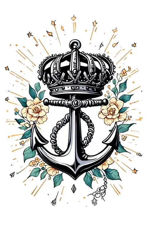 Anchor Princess Crown Hanging
