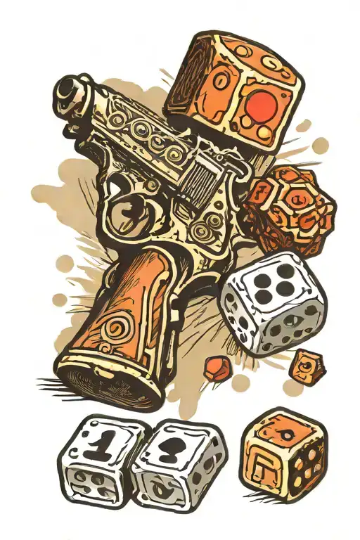 One Pistol And Dice