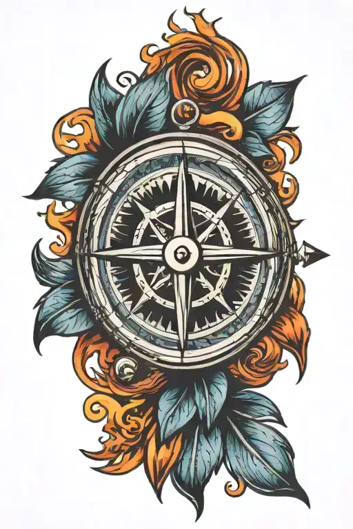 Compass And Flames