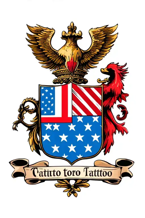 Two Countries Coat Of Arms