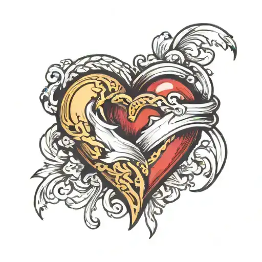 Beating Heart With A Wedding Band Intertwined