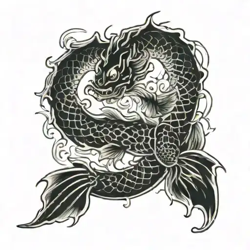 Dragon Koi Black