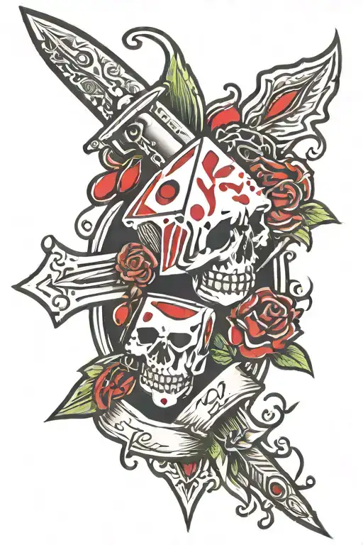 Blood With Dagger And Dice