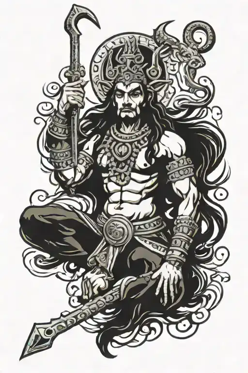 Heavy Metal Doom Guy Cute Goat Lord Shiva
