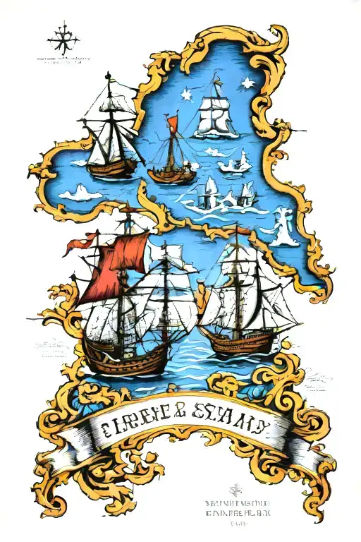 17Th Century Maps And Ships