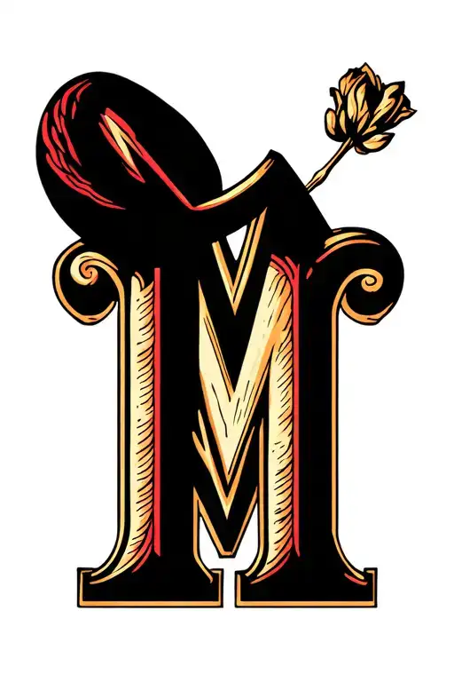 Letter I And M Intertwined