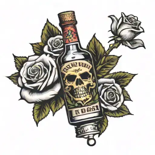 444 Roses Rum Bottle