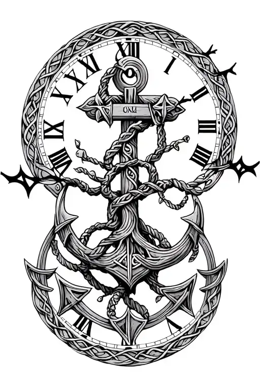Celtic Time Anchor Tree Intertwined