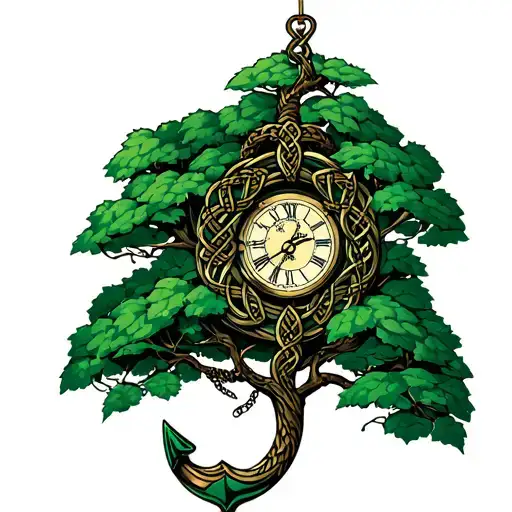 Celtic Time Anchor Tree Intertwined