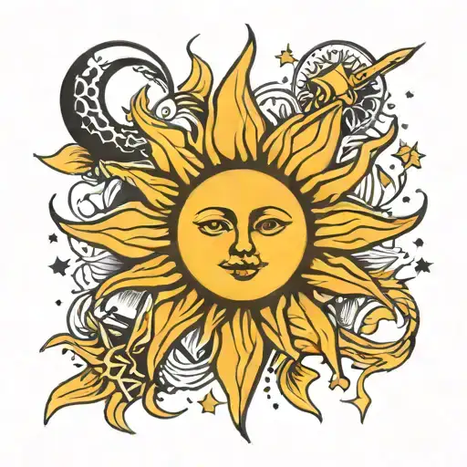 Sun Moon Stars Feminine