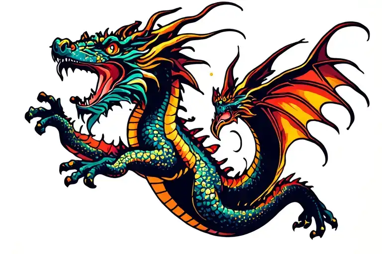 Cosmic Dragon Flying