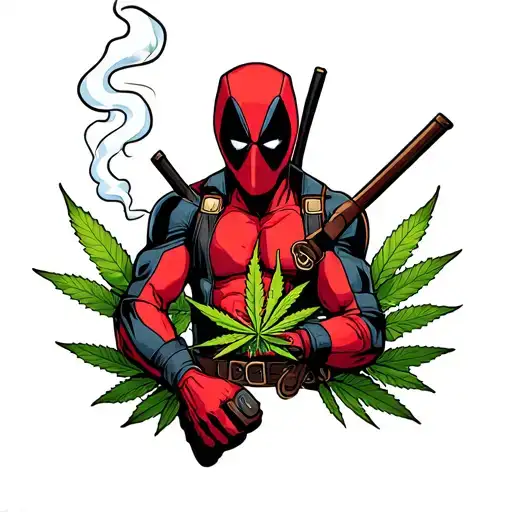 Deadpool Smoking Weed