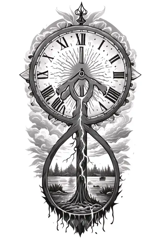 Peace And Lightining Storm And Time And Nature