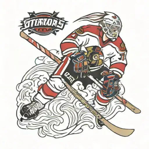 Ottawa Senators Logo Crashing Through Ice Hockey