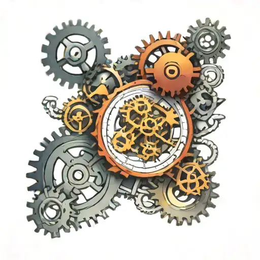 Clock Mechanism Intertwined Gears Forming