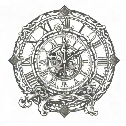 Adhd Clock Looking From Inside Out In Gradient Shape