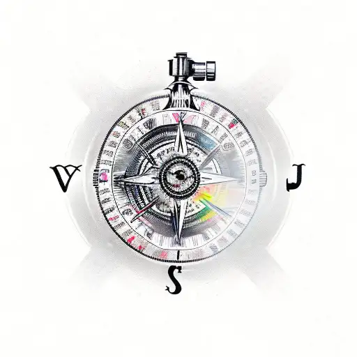 Skull Compass Hourglass Roses