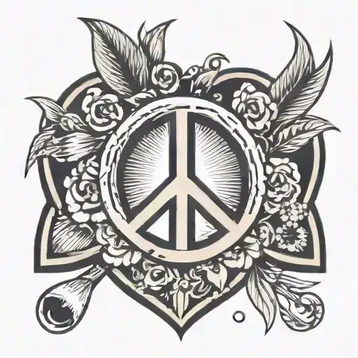A Heart With A Peace Sign Inside It