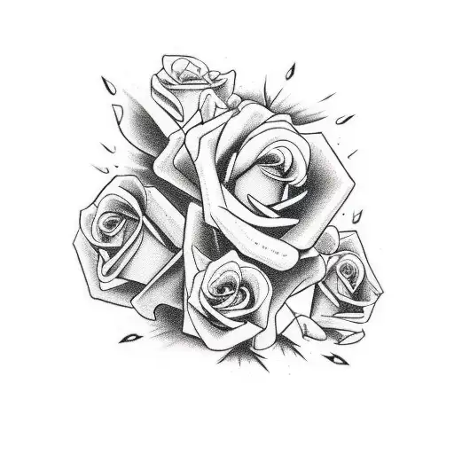 Rose With Thorns Wrist And Hand