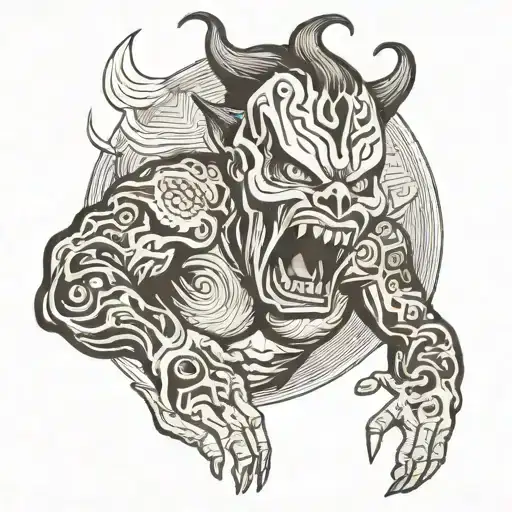 Man Screaming Wearing Mask Fighting Off Inner Demons