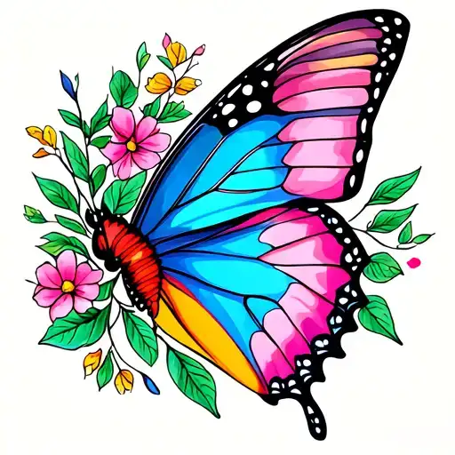 Colored Butterflies