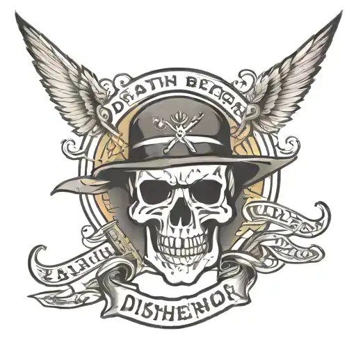 Death Before Dishonor Black Men Tattoo Style