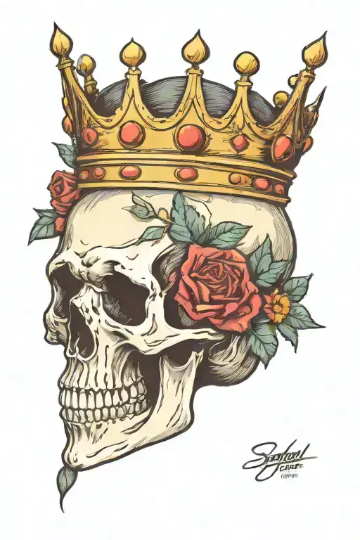 Skull Wearing A Crown
