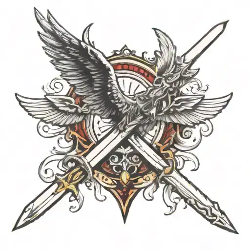 Sword And Wings Spread