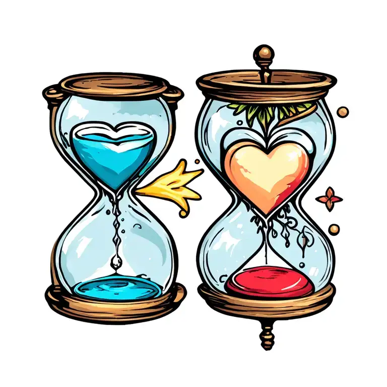 Heart Filling Up Hourglass