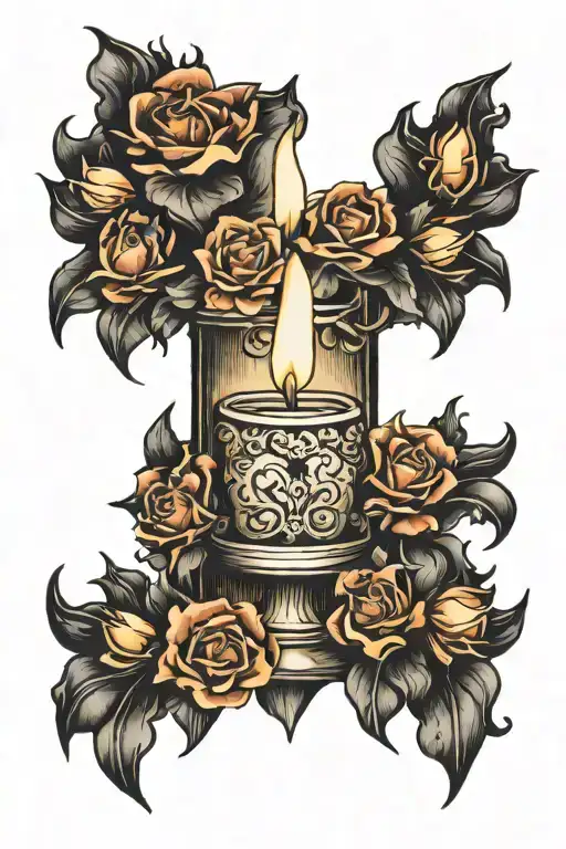 Candle Burning Both Ends Gothic Holder