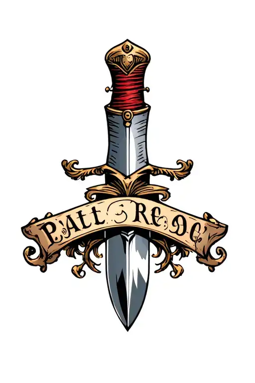 Old Real Realistic Vertical Dagger With