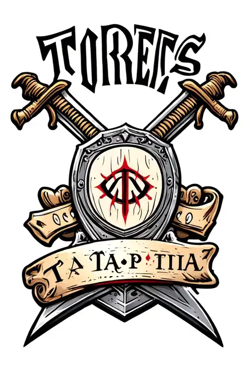Last Name Torres Tapia Shield Crossed Sword