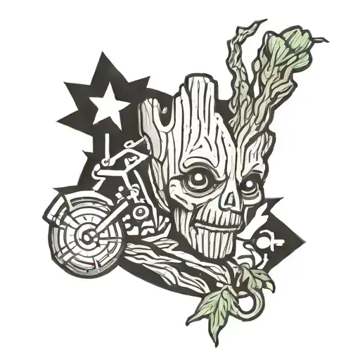 Groot With Chaisaw
