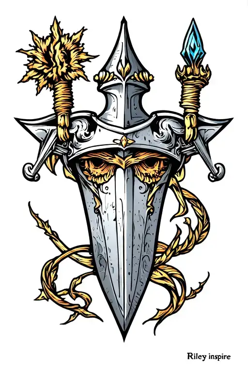 Riley Inspire Tattoo Featuring Excalibur