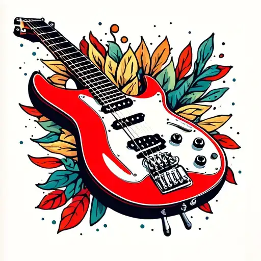 Eletric Guitar In Old School Style