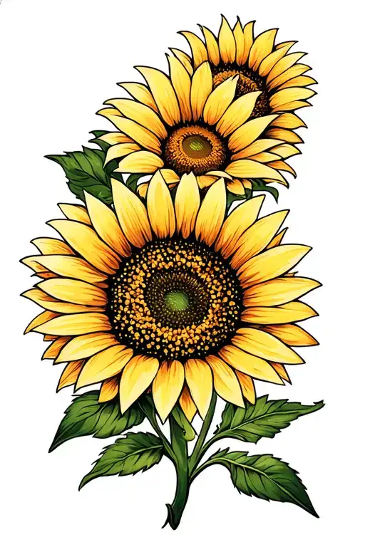 Sunflower And Daisy