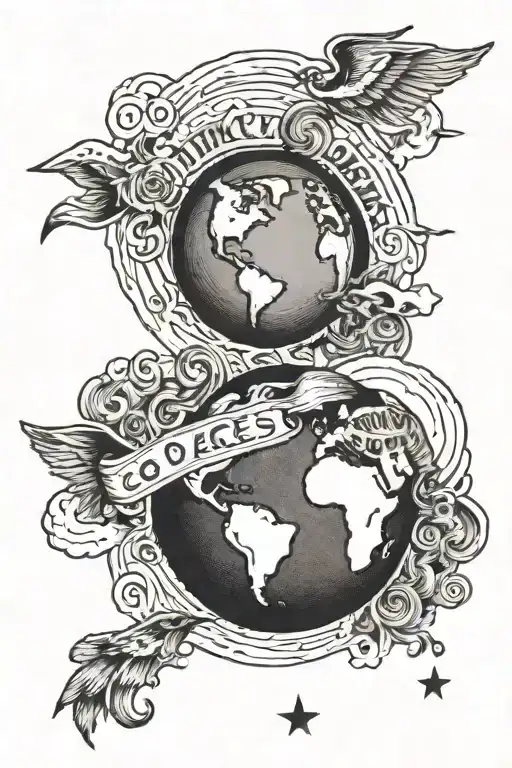 Go Places And Do Things Text Around Earth