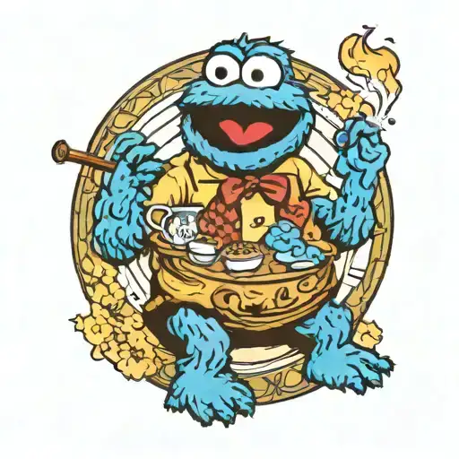 John Watson With Yummy Cookie Monster Smoking