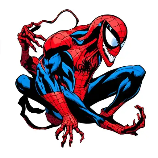 Carnage Y Venom From Spiderman And Spiderman Underneath