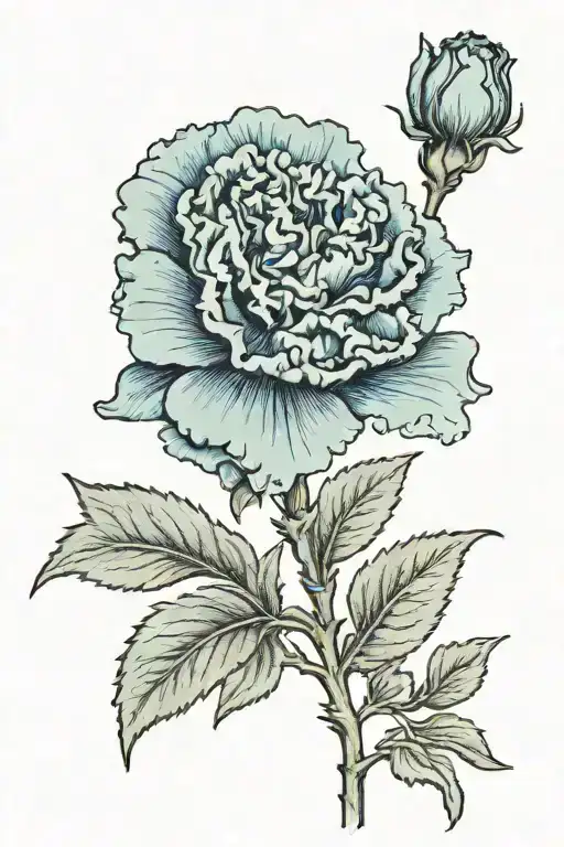Blue Carnation Flower With The Name Alia In The Stem