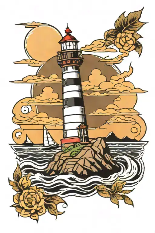 Lighthouse Near Ocean