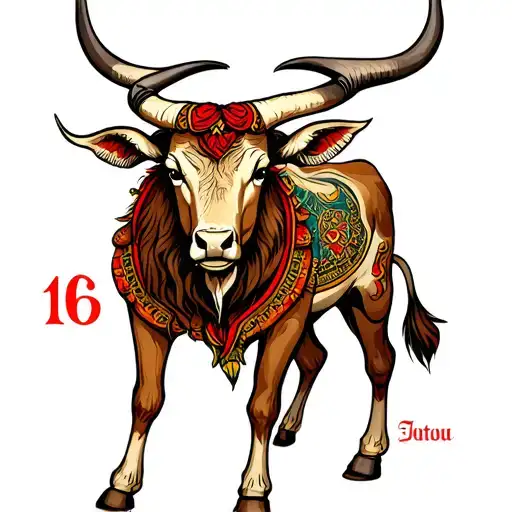 Taurus With Number 16