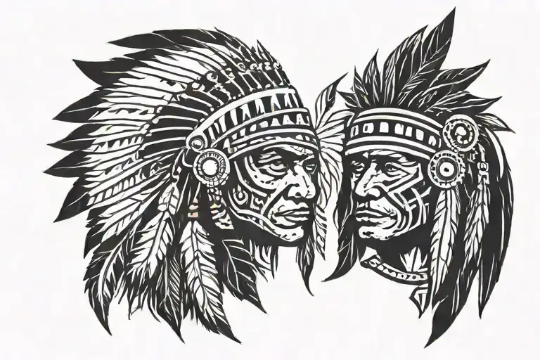 Tribal Native American Tattoos Style