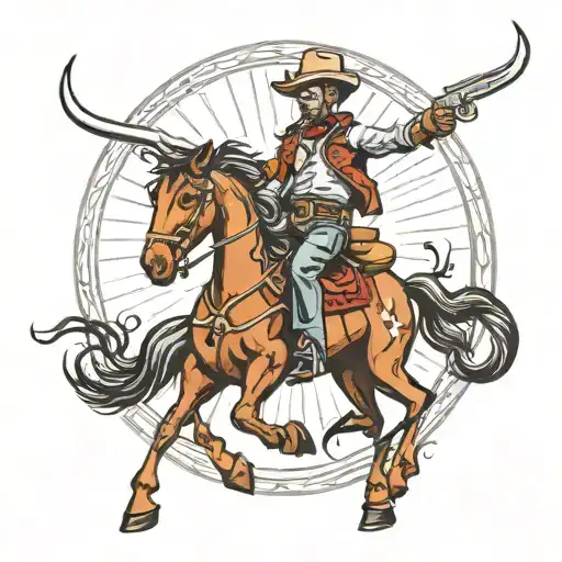 A Cowboy Branding The Devil